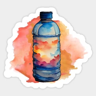 Watercolor water bottle Sticker